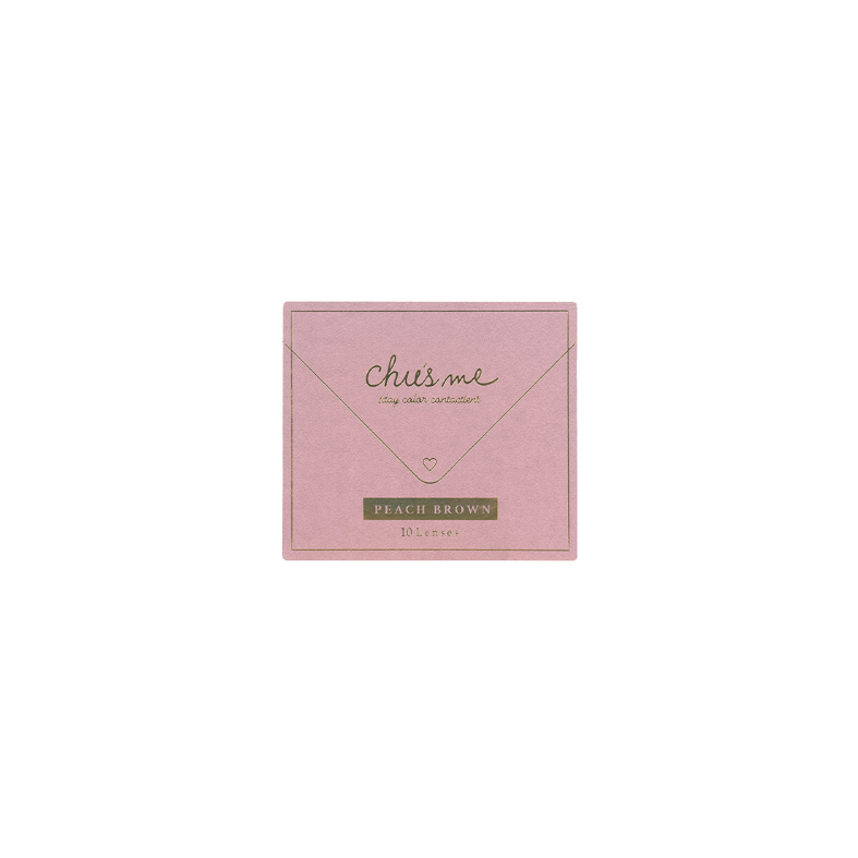 Chu's me 1-Day color contact lens #Peach brown日抛美瞳粉红香槟｜10 Pcs