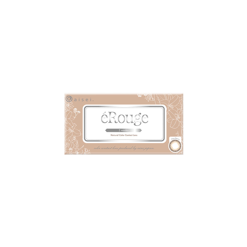 eRouge 2-Week color contact lens #Flare brown双周抛美瞳闪耀柔棕｜6 Pcs