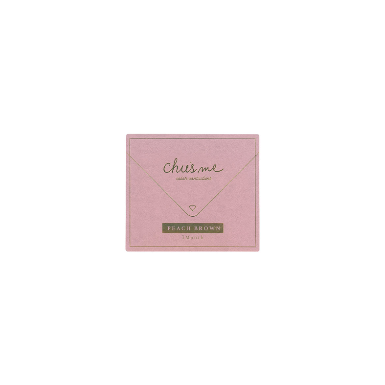 Chu's me 1-Month color contact lens #Peach brown月抛美瞳粉红香槟｜2 Pcs