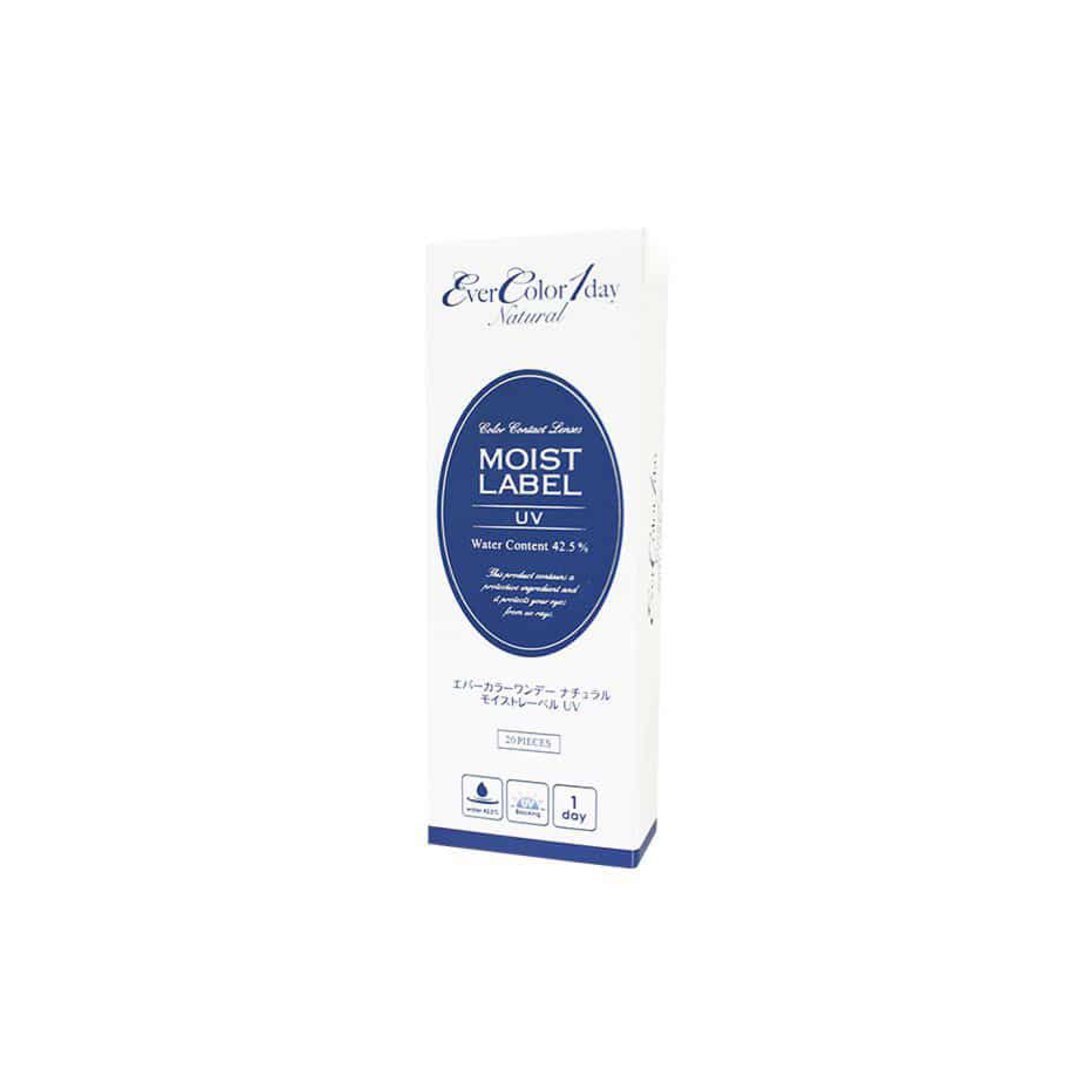 Evercolor natural Moist label UV 1-Day color contact lens #Ennui look日抛美瞳慵懒灰｜20 Pcs